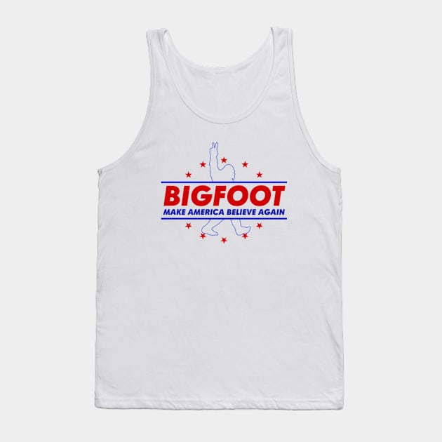 Bigfoot 2024 Make America Believe Again Tank Top by GreenCraft